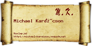 Michael Karácson névjegykártya